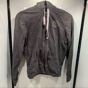 Izod Sport Hoodie Women Size Medium Gray Full Zip Drawstring